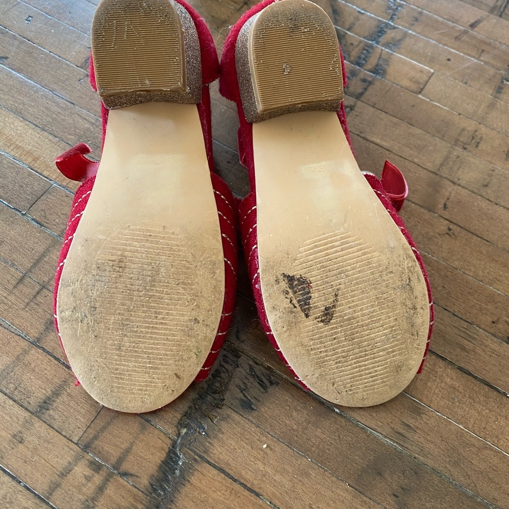 Joy, foil, girls, red and gold shoes, size 10 - Picture 5 of 5